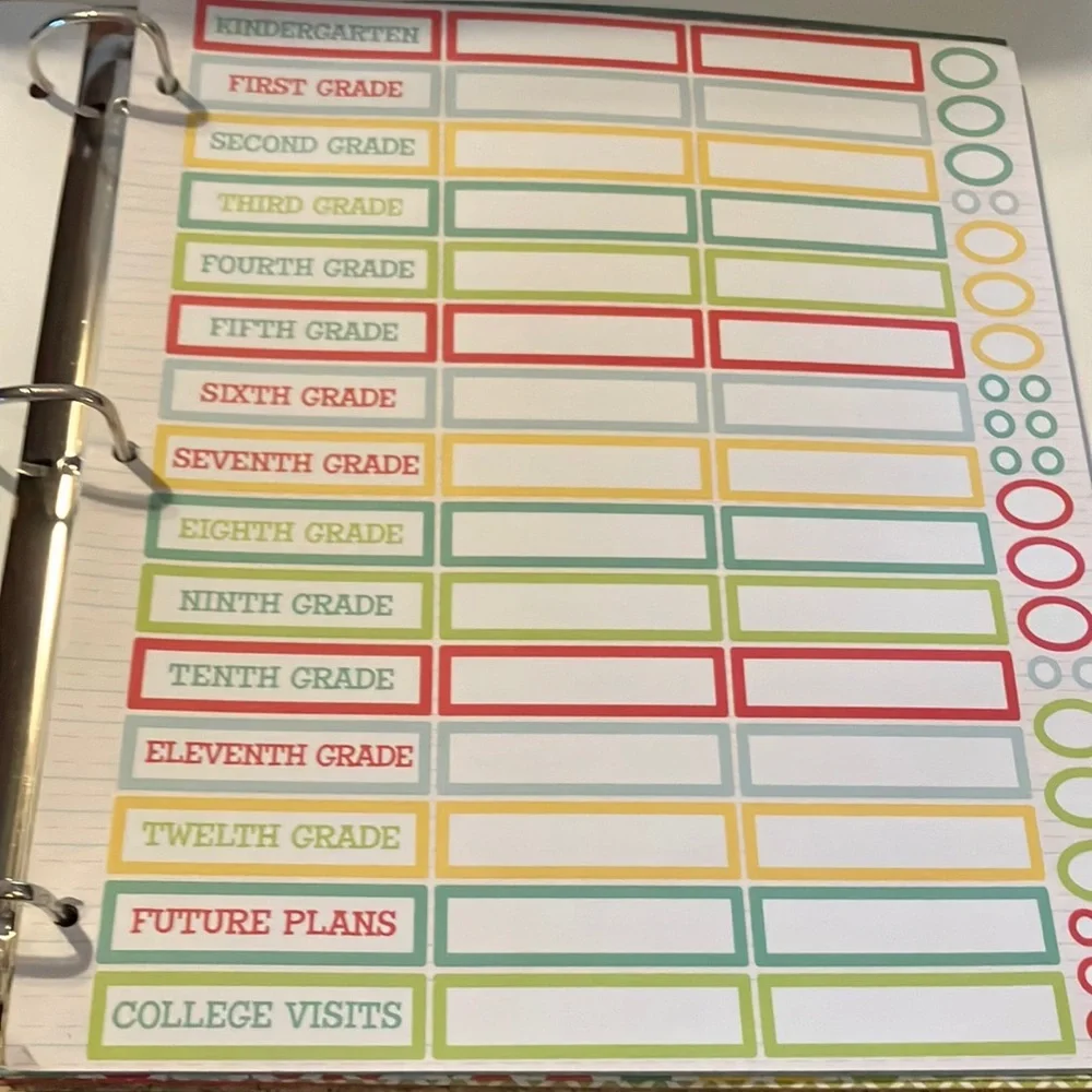 Green ABC 123‎  School Days Scrapbook Binder